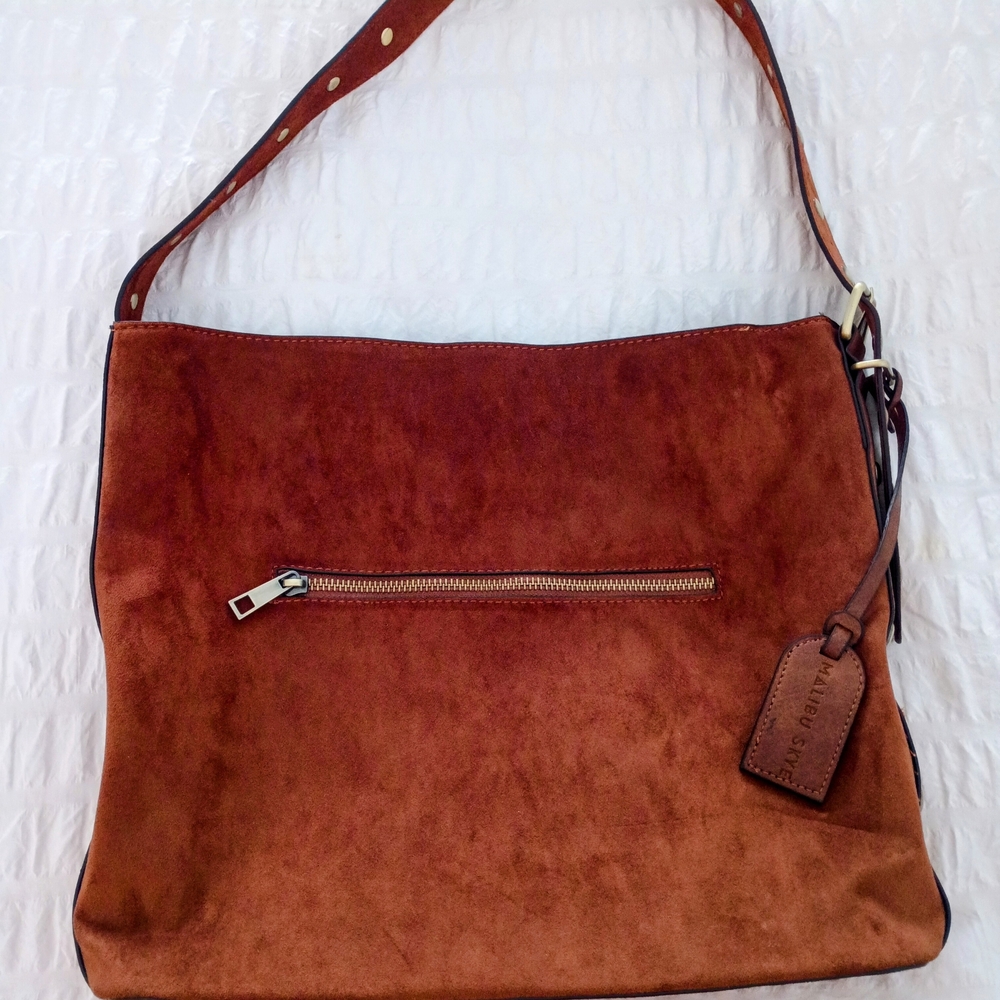 Chic Brown Suede Shoulder Bag